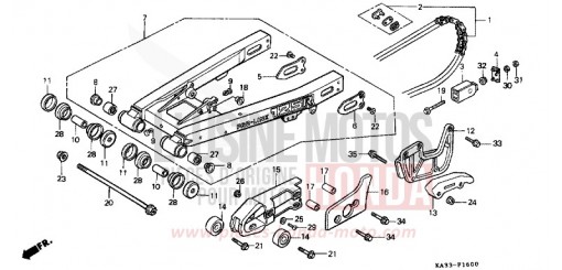 REAR FORK/DRIVE CHAIN (1) CR125RE de 1984